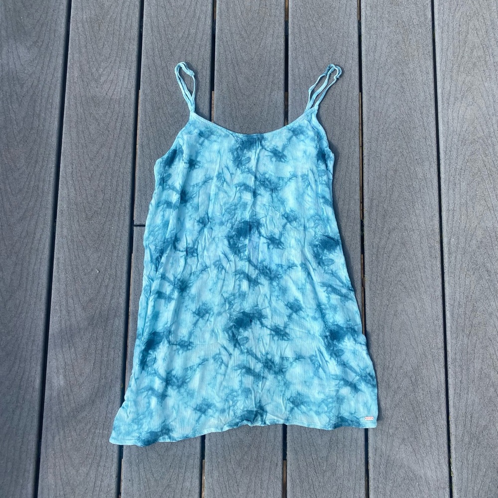 PINK Victoria's Secret Light Blue Tie-Dye swim coverup Dress